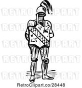 Vector Clip Art of Retro Knight and Shield by Prawny Vintage