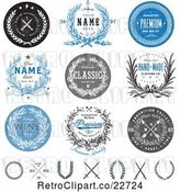 Vector Clip Art of Retro Labels with Sample Text by BestVector