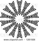 Vector Clip Art of Retro Lace Circle Design by Vector Tradition SM