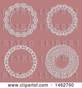 Vector Clip Art of Retro Lace Frames on a Pink Background by KJ Pargeter