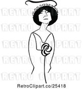 Vector Clip Art of Retro Lady, Ethel Green by Prawny Vintage