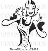 Vector Clip Art of Retro Lady in an Apron by BestVector