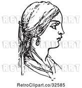 Vector Clip Art of Retro Lady in by Picsburg