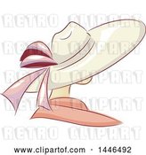 Vector Clip Art of Retro Lady or Mannequin Wearing a Sun Hat by BNP Design Studio