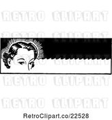 Vector Clip Art of Retro Lady with Permanent Waves by BestVector