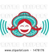 Vector Clip Art of Retro Laughing Peruvian Girl by Patrimonio