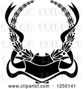 Vector Clip Art of Retro Laurel Wreath and Ribbons by Vector Tradition SM