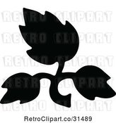 Vector Clip Art of Retro Leaf Design Element 2 by Prawny Vintage