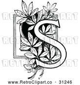 Vector Clip Art of Retro Letter S by Prawny Vintage