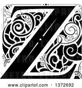 Vector Clip Art of Retro Letter Z Monogram by BNP Design Studio