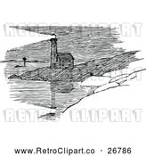 Vector Clip Art of Retro Lighthouse by Prawny Vintage