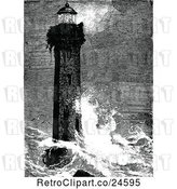 Vector Clip Art of Retro Lighthouse of Tagonroc by Prawny Vintage