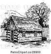 Vector Clip Art of Retro Log Cabin by Prawny Vintage