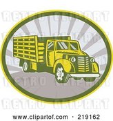 Vector Clip Art of Retro Lorry Logo by Patrimonio