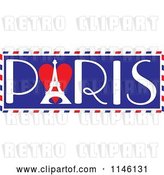 Vector Clip Art of Retro Love Paris Banner by Maria Bell