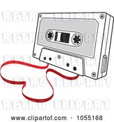 Vector Clip Art of Retro Love Song Cassette Tape with a Heart by Any Vector