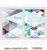 Vector Clip Art of Retro Low Poly Geometric Flyer Template Design with Sample Text by KJ Pargeter