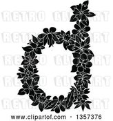Vector Clip Art of Retro Lowercase Floral Letter D Design by Vector Tradition SM
