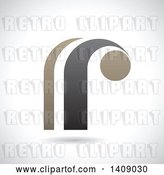 Vector Clip Art of Retro Lowercase Letter R Abstract Design by Cidepix