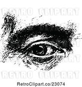 Vector Clip Art of Retro Male Human Eye by Prawny Vintage