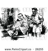 Vector Clip Art of Retro Man at the Barbers by Prawny Vintage