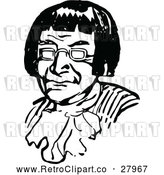 Vector Clip Art of Retro Man with Glasses by Prawny Vintage