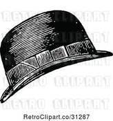 Vector Clip Art of Retro Mans Hat by Prawny Vintage