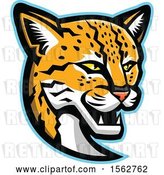 Vector Clip Art of Retro Margay Cat Mascot Head by Patrimonio