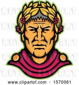 Vector Clip Art of Retro Mascot of Julius Caesar by Patrimonio