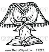 Vector Clip Art of Retro Medieval Woman and Headdress 5 by Prawny Vintage