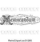 Vector Clip Art of Retro Memorandum Text 1 by Prawny Vintage