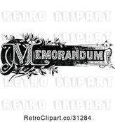 Vector Clip Art of Retro Memorandum Text 2 by Prawny Vintage