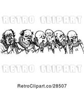 Vector Clip Art of Retro Men Eating Candy by Prawny Vintage