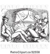 Vector Clip Art of Retro Men in a Carriage in by Picsburg