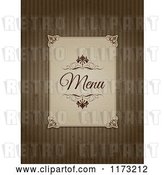 Vector Clip Art of Retro Menu Label on Grungy Brown Stripes by KJ Pargeter