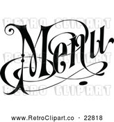 Vector Clip Art of Retro Menu Text 1 by Prawny Vintage