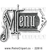 Vector Clip Art of Retro Menu Text 2 by Prawny Vintage