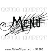 Vector Clip Art of Retro Menu Text by Prawny Vintage