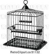 Vector Clip Art of Retro Metal Bird Cage by Prawny Vintage