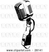 Vector Clip Art of Retro Microphone Speaker by KJ Pargeter