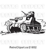 Vector Clip Art of Retro Military Tank by BestVector