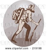 Vector Clip Art of Retro Miner Guy Logo - 3 by Patrimonio