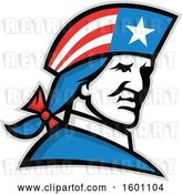 Vector Clip Art of Retro Minuteman American Patriot Soldier by Patrimonio