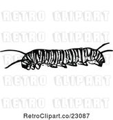 Vector Clip Art of Retro Monarch Caterpillar by Prawny Vintage