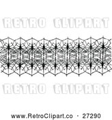Vector Clip Art of Retro Mosquito Net Border by Prawny Vintage