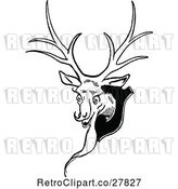 Vector Clip Art of Retro Mounted Animal by Prawny Vintage