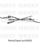 Vector Clip Art of Retro Native Bow and Arrows by Prawny Vintage
