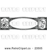 Vector Clip Art of Retro Nativity Border by Prawny Vintage