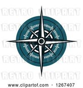 Vector Clip Art of Retro Nautical Maritime Compass Rose by Vector Tradition SM