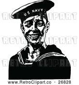 Vector Clip Art of Retro Navy Sailor by Prawny Vintage